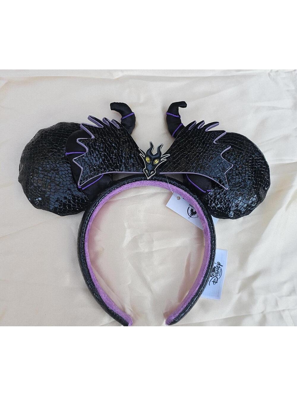 Black Maleficent Sleeping Beauty Minnie Ears Headband - Picture 5 of 9